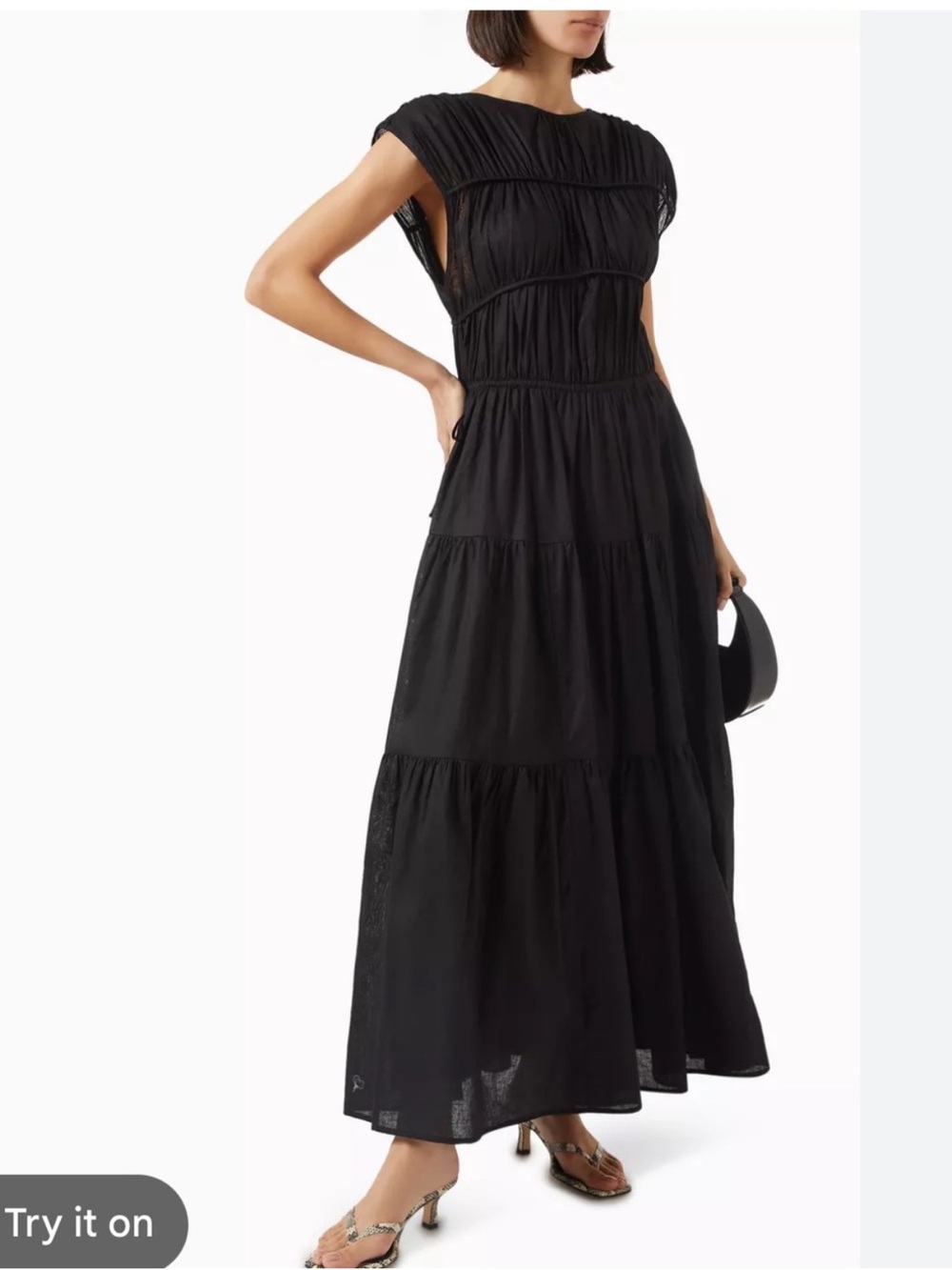 DISSH Black Tiered Maxi Dress
